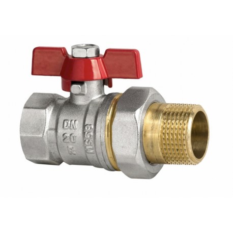 ZAWÓR KULOWY Z DŁAWICĄ 1/2" ZE ŚRUBUNKIEM Z MOTYLKIEM 