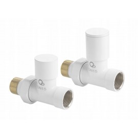 ZESTAW ZAWORÓW GRZEJNIKOWYCH PROSTY BIAŁY