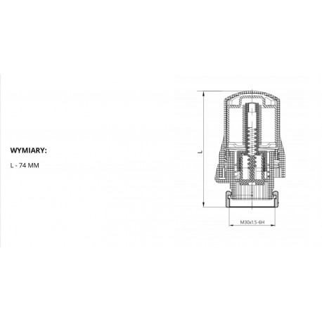 GŁOWICA TERMOSTATYCZNA M30 X 1,5 MINI BIAŁA