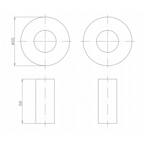 ZESTAW MASKUJĄCY ANTRAC ROZETA POJEDYN Z TULEJAMI