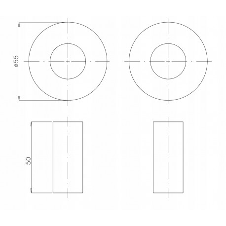 ZESTAW MASKUJĄCY BIAŁY ROZETA POJEDYN Z TULEJAMI