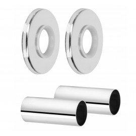 ZESTAW MASKUJĄCY CHROM ROZETA POJEDYN Z TULEJAMI