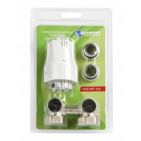 ZESTAW TERMOSTATYCZNY DO GRZEJNIKA, TYP V, KĄTOWY