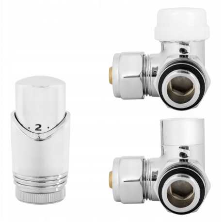 ZAWÓR OSIOWY TERMOSTATYCZNY CHROMOWANY LEWY