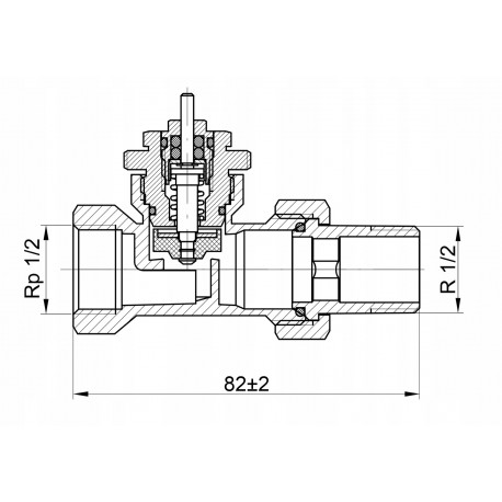 ZESTAW TERMOSTATYCZNY Z NASTAWĄ WSTĘPNĄ PROSTY