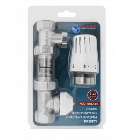 ZESTAW TERMOSTATYCZNY Z NASTAWĄ WSTĘPNĄ PROSTY