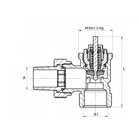 ZESTAW TERMOSTATYCZNY KĄTOWY 1/2"