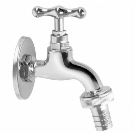 ZAWÓR CZERPALNY 3/4" OGRODOWY DO WĘŻA CHROM