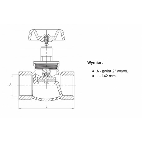 ZAWÓR GRZYBKOWY ŻELIWNY OC PRZELOTOWY M83 2 CALE