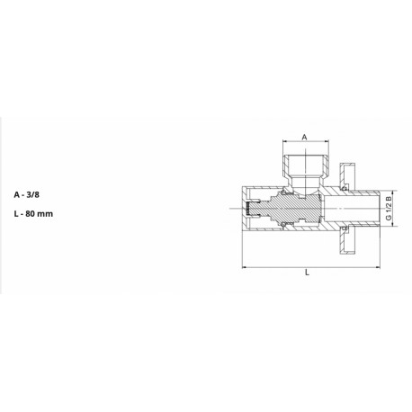 ZAWÓR KĄTOWY Z GŁOWICĄ CERAMICZNĄ 1/2X3/8 KWADRAT