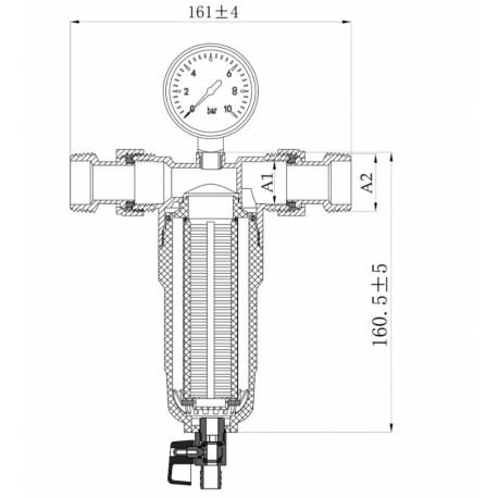FILTR MECHANICZNY Z PŁUKANIEM WSTECZNYM 3/4 CALA