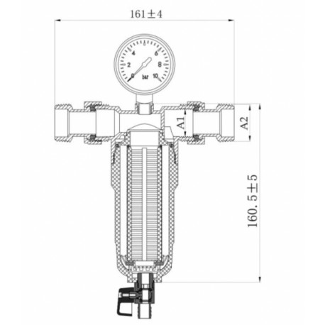 FILTR MECHANICZNY Z PŁUKANIEM WSTECZNYM 1 CAL