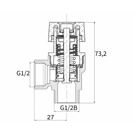 ZAWÓR BEZPIECZEŃSTWA 1/2' x 1/2" 6 BAR WZ