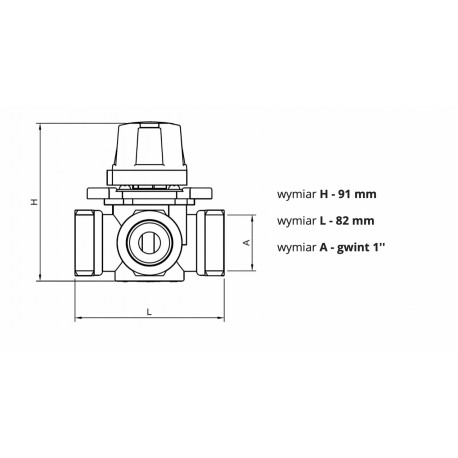 ZAWÓR MIESZAJĄCY 3 DROGOWY 1 CAL DIAMOND