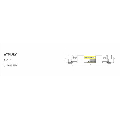 WĄŻ PRZYŁĄCZE DO GAZU GW X GW 1000 MM