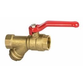 ZAWÓR KULOWY Z FILTREM 3/4" Z DŁAWICĄ GWxGW