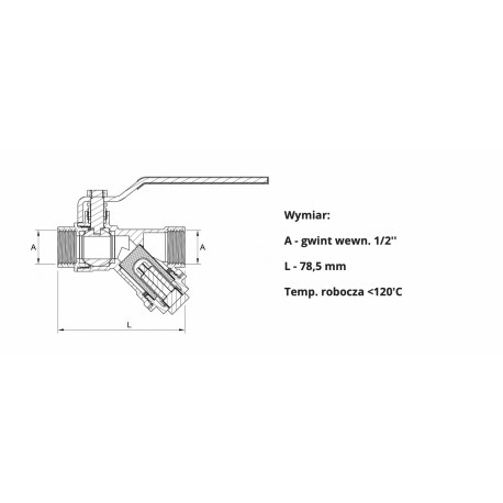 ZAWÓR Z FILTREM I WKŁADEM MAGNETYCZNYM 1/2 HISZPAN