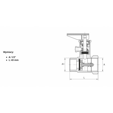 ZAWÓR BEZPIECZEŃSTWA Z ZAWOREM ZWROTNYM 1/2 MOTYL