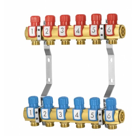 ROZDZIELACZ Z ZAWORAMI REGULUJĄCYMI 4 OBWODY