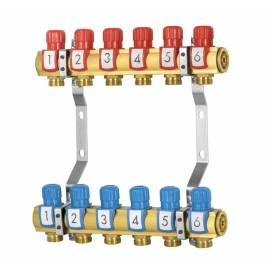 ROZDZIELACZ Z ZAWORAMI REGULUJĄCYMI 7 OBWODÓW