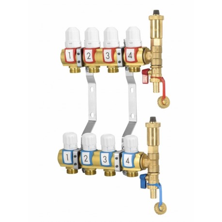 ROZDZIELACZ Z ZAWORAMI REGULUJĄCYMI 7 OBWODÓW